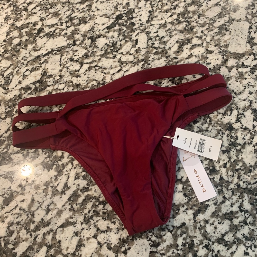 NWT PILYQ Vino Strappy Teeny Bikini Bottom